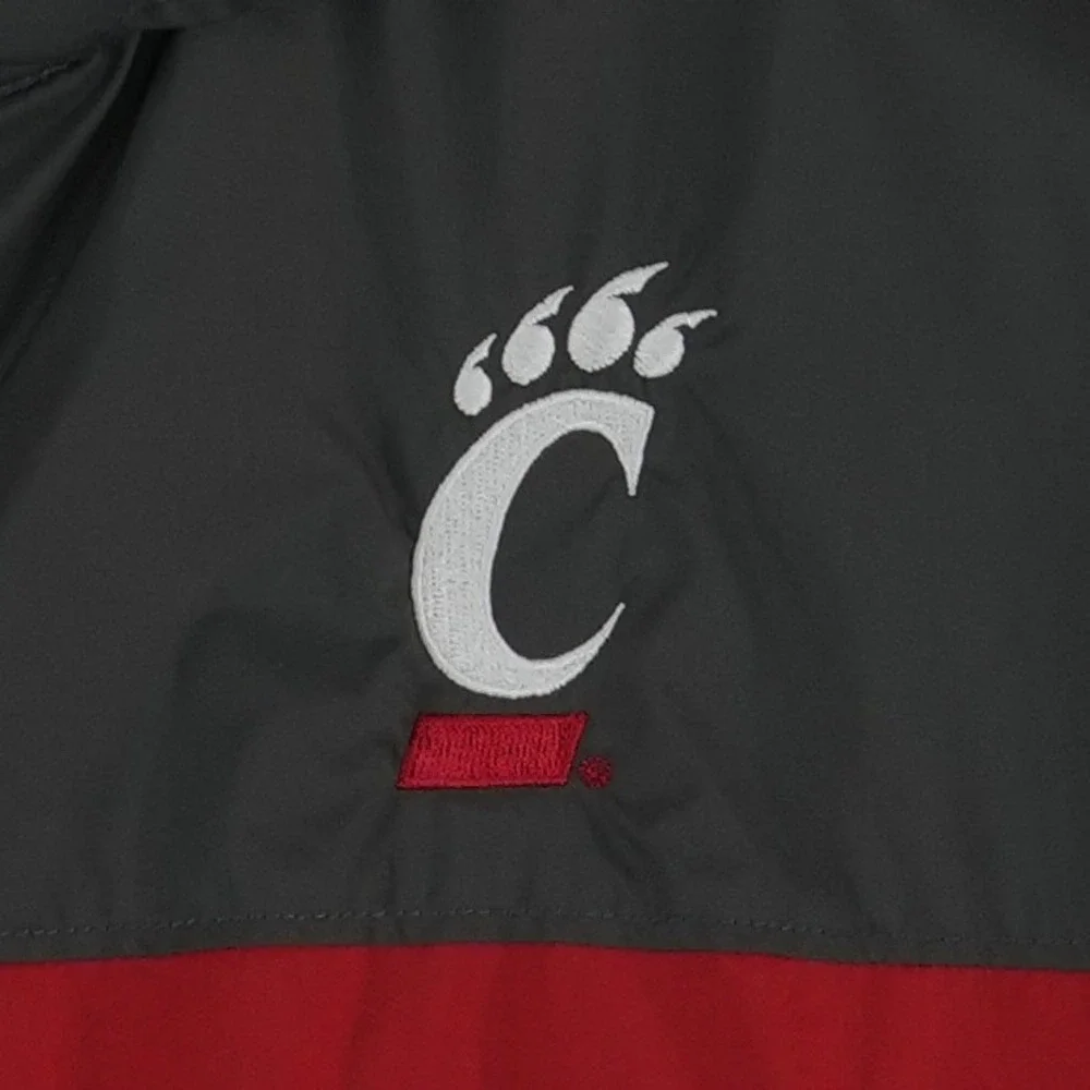 Columbia Windbreaker Jacket Men's Size XL Red Grey Cincinnati Bearcats Full Zip